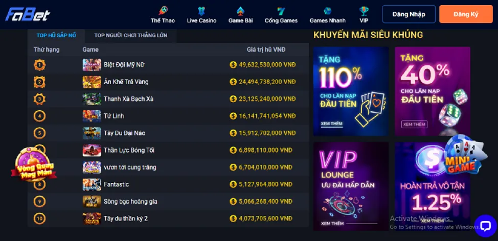 Cá cược thể thao trên winwin app